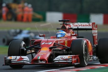 World © Octane Photographic Ltd. Friday 3rd October 2014, Japanese Grand Prix - Suzuka. - Formula 1 Practice 2. Scuderia Ferrari F14T - Fernando Alonso. Digital Ref: