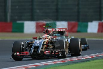World © Octane Photographic Ltd. Friday 3rd October 2014, Japanese Grand Prix - Suzuka. - Formula 1 Practice 2. Lotus F1 Team E22 – Pastor Maldonado. Digital Ref: