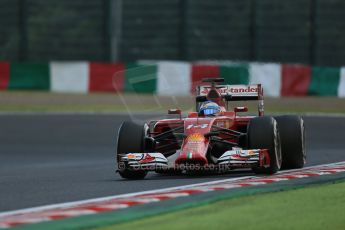 World © Octane Photographic Ltd. Friday 3rd October 2014, Japanese Grand Prix - Suzuka. - Formula 1 Practice 2. Scuderia Ferrari F14T - Fernando Alonso. Digital Ref: