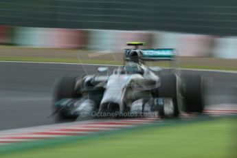 World © Octane Photographic Ltd. Friday 3rd October 2014, Japanese Grand Prix - Suzuka. - Formula 1 Practice 2. Mercedes AMG Petronas F1 W05 Hybrid - Nico Rosberg. Digital Ref: