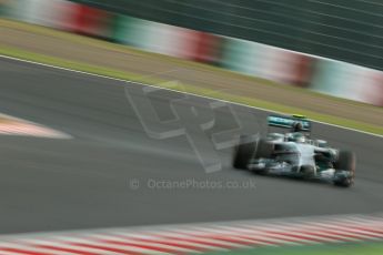 World © Octane Photographic Ltd. Friday 3rd October 2014, Japanese Grand Prix - Suzuka. - Formula 1 Practice 2. Mercedes AMG Petronas F1 W05 Hybrid - Nico Rosberg. Digital Ref: