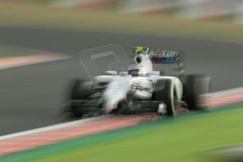 World © Octane Photographic Ltd. Friday 3rd October 2014, Japanese Grand Prix - Suzuka. - Formula 1 Practice 2. Williams Martini Racing FW36 – Valtteri Bottas. Digital Ref: