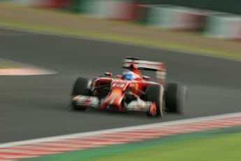 World © Octane Photographic Ltd. Friday 3rd October 2014, Japanese Grand Prix - Suzuka. - Formula 1 Practice 2. Scuderia Ferrari F14T - Fernando Alonso. Digital Ref: