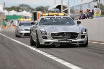 World © Octane Photographic Ltd. Saturday 4th October 2014, Japanese Grand Prix - Suzuka. - Formula 1 Practice 3. Mercedes safety and Medical cars (SLS AMG GT and C63 Estate). Digital Ref: