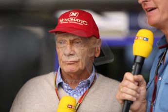 World © Octane Photographic Ltd. Saturday 4th October 2014, Japanese Grand Prix - Suzuka. - Formula 1 Practice 3. Niki Lauda - RTL. Digital Ref: