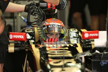 World © Octane Photographic Ltd. Saturday 4th October 2014, Japanese Grand Prix - Suzuka. - Formula 1 Practice 3. Lotus F1 Team E22 – Pastor Maldonado. Digital Ref: