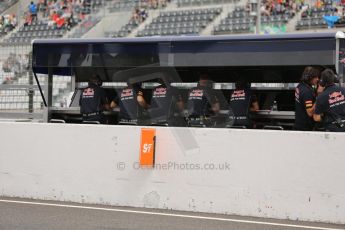 World © Octane Photographic Ltd. Saturday 4th October 2014, Japanese Grand Prix - Suzuka. - Formula 1 Practice 3. Scuderia Toro Rosso pitwall. Digital Ref: