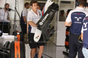 World © Octane Photographic Ltd. Saturday 4th October 2014, Japanese Grand Prix - Suzuka. - Formula 1 Practice 3. Williams Martini Racing FW36 replacement front wing. Digital Ref: