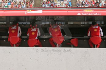 World © Octane Photographic Ltd. Saturday 4th October 2014, Japanese Grand Prix - Suzuka. - Formula 1 Practice 3. Scuderia Ferrari pitwall. Digital Ref: