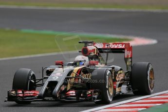 World © Octane Photographic Ltd. Saturday 4th October 2014, Japanese Grand Prix - Suzuka. - Formula 1 Practice 3. Lotus F1 Team E22 - Romain Grosjean. Digital Ref: