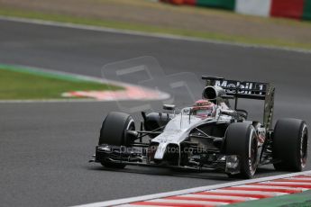 World © Octane Photographic Ltd. Saturday 4th October 2014, Japanese Grand Prix - Suzuka. - Formula 1 Practice 3. McLaren Mercedes MP4/29 - Jenson Button. Digital Ref: