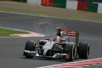 World © Octane Photographic Ltd. Saturday 4th October 2014, Japanese Grand Prix - Suzuka. - Formula 1 Practice 3. Sauber C33 – Adrian Sutil. Digital Ref: