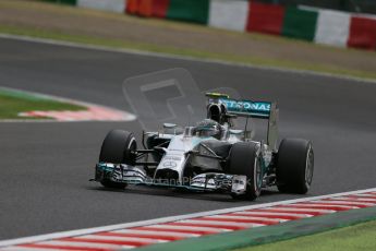 World © Octane Photographic Ltd. Saturday 4th October 2014, Japanese Grand Prix - Suzuka. - Formula 1 Practice 3. Mercedes AMG Petronas F1 W05 Hybrid - Nico Rosberg. Digital Ref: