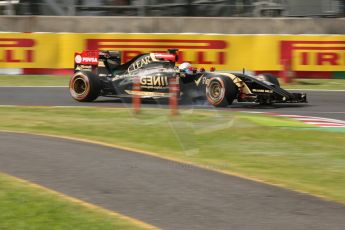 World © Octane Photographic Ltd. Saturday 4th October 2014, Japanese Grand Prix - Suzuka. - Formula 1 Qualifying. Lotus F1 Team E22 - Romain Grosjean. Digital Ref: