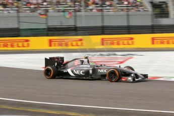 World © Octane Photographic Ltd. Saturday 4th October 2014, Japanese Grand Prix - Suzuka. - Formula 1 Qualifying. Sauber C33 – Esteban Gutierrez. Digital Ref :