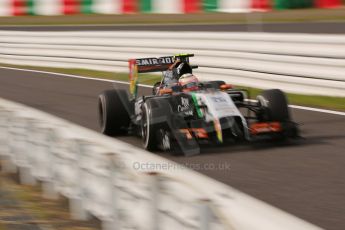 World © Octane Photographic Ltd. Saturday 4th October 2014, Japanese Grand Prix - Suzuka. - Formula 1 Qualifying. Sahara Force India VJM07 – Sergio Perez. Digital Ref: