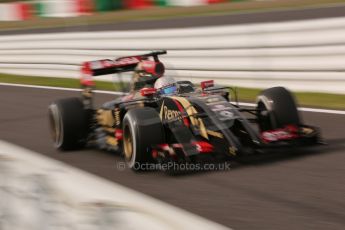 World © Octane Photographic Ltd. Saturday 4th October 2014, Japanese Grand Prix - Suzuka. - Formula 1 Qualifying. Lotus F1 Team E22 - Romain Grosjean. Digital Ref: