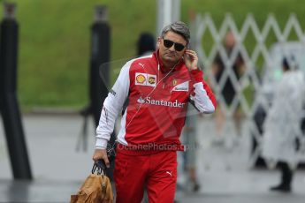 World © Octane Photographic Ltd. Sunday 5th October 2014, Japanese Grand Prix - Suzuka. Formula 1 Paddock. Scuderia Ferarri - Marco Mattiacci. Digital Ref: 1138CB5D6569