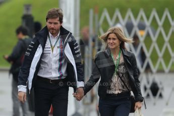 World © Octane Photographic Ltd. Sunday 5th October 2014, Japanese Grand Prix - Suzuka. Formula 1 Paddock. Williams Martini Racing - Rob and Lucy Smedley. Digital Ref: 1138CB5D6620