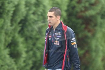 World © Octane Photographic Ltd. Sunday 5th October 2014, Japanese Grand Prix - Suzuka. Formula 1 Paddock. Infiniti Red Bull Racing reserve driver - Sebastien Buemi. Digital Ref: 1138CB5D6631