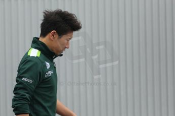World © Octane Photographic Ltd. Sunday 5th October 2014, Japanese Grand Prix - Suzuka. Formula 1 Paddock. Caterham F1 Team - Kamui Kobayashi. Digital Ref: 1138CB5D6655