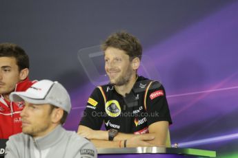 World © Octane Photographic Ltd. Thursday 2nd October 2014, Japanese Grand Prix - Suzuka. - Formula 1 Drivers’ Press conference. Lotus F1 Team - Romain Grosjean. Digital Ref: