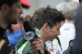 World © Octane Photographic Ltd. Thursday 2nd October 2014, Japanese Grand Prix - Suzuka. - Formula 1 Drivers’ Press conference. Caterham F1 Team – Kamui Kobayashi. Digital Ref: