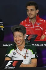 World © Octane Photographic Ltd. Thursday 2nd October 2014, Japanese Grand Prix - Suzuka. - Formula 1 Drivers’ Press conference. Caterham F1 Team – Kamui Kobayashi. Digital Ref: 1131LB1D4165