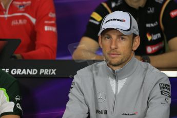 World © Octane Photographic Ltd. Thursday 2nd October 2014, Japanese Grand Prix - Suzuka. - Formula 1 Drivers’ Press conference. McLaren Mercedes - Jenson Button. Digital Ref: 1131LB1D4173