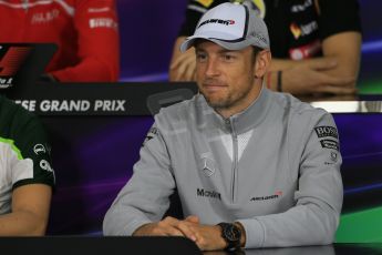 World © Octane Photographic Ltd. Thursday 2nd October 2014, Japanese Grand Prix - Suzuka. - Formula 1 Drivers’ Press conference. McLaren Mercedes - Jenson Button. Digital Ref: 1131LB1D4229