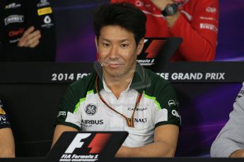 World © Octane Photographic Ltd. Thursday 2nd October 2014, Japanese Grand Prix - Suzuka. - Formula 1 Drivers’ Press conference. Caterham F1 Team – Kamui Kobayashi. Digital Ref: 1131LB1D4235