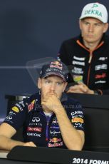 World © Octane Photographic Ltd. Thursday 2nd October 2014, Japanese Grand Prix - Suzuka. Formula 1 Drivers’ Press conference. Infiniti Red Bull Racing - Sebastian Vettel. Digital Ref: 1131LB1D4283