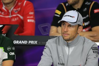 World © Octane Photographic Ltd. Thursday 2nd October 2014, Japanese Grand Prix - Suzuka. - Formula 1 Drivers’ Press conference. McLaren Mercedes - Jenson Button. Digital Ref: 1131LB1D4321