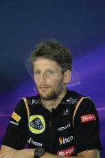 World © Octane Photographic Ltd. Thursday 2nd October 2014, Japanese Grand Prix - Suzuka. - Formula 1 Drivers’ Press conference. Lotus F1 Team - Romain Grosjean. Digital Ref: 1131LB1D4406