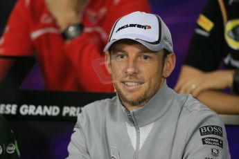 World © Octane Photographic Ltd. Thursday 2nd October 2014, Japanese Grand Prix - Suzuka. - Formula 1 Drivers’ Press conference. McLaren Mercedes - Jenson Button. Digital Ref: 1131LB1D4419