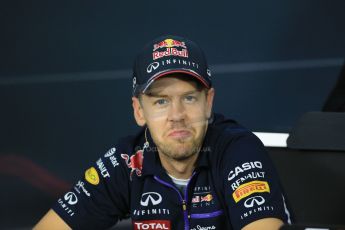 World © Octane Photographic Ltd. Thursday 2nd October 2014, Japanese Grand Prix - Suzuka. Formula 1 Drivers’ Press conference. Infiniti Red Bull Racing - Sebastian Vettel. Digital Ref: