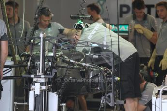 World © Octane Photographic Ltd. Thursday 2nd October 2014, Japanese Grand Prix - Suzuka. - Formula 1 Pitlane. Mercedes AMG Petronas F1 W05 Hybrid – Lewis Hamilton. Digital Ref: 1129CB1D2121