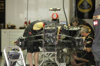 World © Octane Photographic Ltd. Thursday 2nd October 2014, Japanese Grand Prix - Suzuka. - Formula 1 Pitlane. Lotus F1 Team E22 – Pastor Maldonado. Digital Ref: 1129CB1D2138