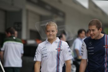 World © Octane Photographic Ltd. Thursday 2nd October 2014, Japanese Grand Prix - Suzuka. - Formula 1 Pitlane. Williams Martini Racing FW36 – Valtteri Bottas. Digital Ref: 1129CB1D2161