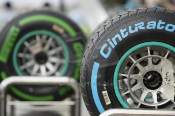 World © Octane Photographic Ltd. Thursday 2nd October 2014, Japanese Grand Prix - Suzuka. - Formula 1 Paddock. Pirelli Intermediate and Wet tyres. Digital Ref: 1129CB1D2198