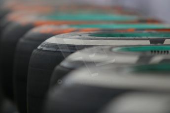 World © Octane Photographic Ltd. Thursday 2nd October 2014, Japanese Grand Prix - Suzuka. - Formula 1 Paddock. Pirelli Hard and Medium tyres. Digital Ref: 1129CB1D2200