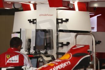 World © Octane Photographic Ltd. Thursday 2nd October 2014, Japanese Grand Prix - Suzuka. - Formula 1 Pitlane. Scuderia Ferrari F14T. Digital Ref: 1129CB1D2234