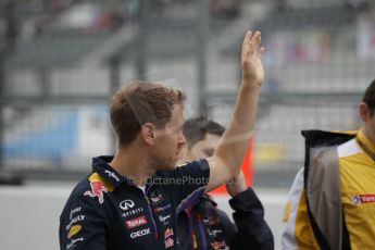 World © Octane Photographic Ltd. Thursday 2nd October 2014, Japanese Grand Prix - Suzuka. Formula 1 Pitlane. Infiniti Red Bull Racing RB10 - Sebastian Vettel. Digital Ref: 1129CB1D2268