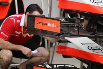 World © Octane Photographic Ltd. Thursday 2nd October 2014, Japanese Grand Prix - Suzuka. - Formula 1 Pitlane. Marussia F1 Team MR03. Digital Ref: 1129CB1D2272