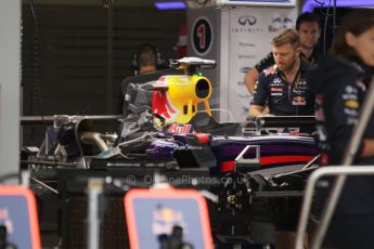 World © Octane Photographic Ltd. Thursday 2nd October 2014, Japanese Grand Prix - Suzuka. Formula 1 Pitlane. Infiniti Red Bull Racing RB10. Digital Ref: 1129CB1D2288