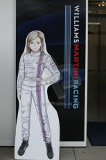 World © Octane Photographic Ltd. Thursday 2nd October 2014, Japanese Grand Prix - Suzuka. - Formula 1 Paddock. Williams Martini Racing cartoon character of Susie Wolff. Digital Ref: 1129CB1D2325