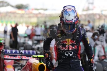World © Octane Photographic Ltd. Saturday 4th October 2014, Japanese Grand Prix - Suzuka. - Formula 1 Qualifying Parc Ferme. Infiniti Red Bull Racing RB10 – Daniel Ricciardo. Digital Ref: