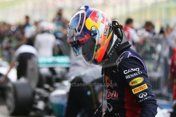 World © Octane Photographic Ltd. Saturday 4th October 2014, Japanese Grand Prix - Suzuka. - Formula 1 Qualifying Parc Ferme. Infiniti Red Bull Racing RB10 – Daniel Ricciardo. Digital Ref: