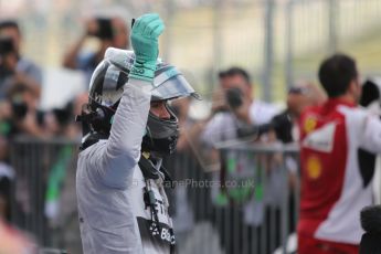 World © Octane Photographic Ltd. Saturday 4th October 2014, Japanese Grand Prix - Suzuka. - Formula 1 Qualifying Parc Ferme. Mercedes AMG Petronas F1 W05 Hybrid - Nico Rosberg. Digital Ref: