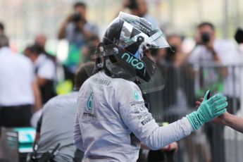World © Octane Photographic Ltd. Saturday 4th October 2014, Japanese Grand Prix - Suzuka. - Formula 1 Qualifying Parc Ferme. Mercedes AMG Petronas F1 W05 Hybrid - Nico Rosberg. Digital Ref: